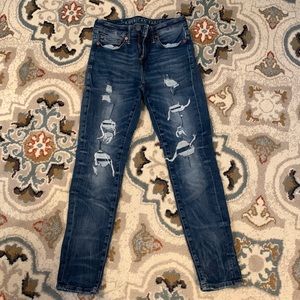 American Eagle, Mens Jeans, next Level flex, skinny, medium wash, distressed